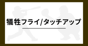 犠牲フライ タッチアップ