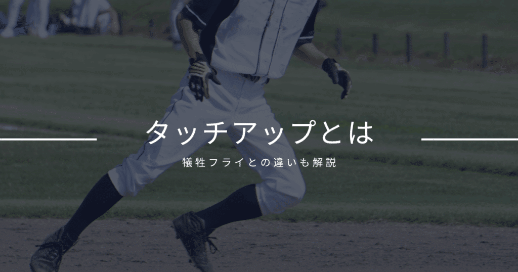 タッチアップ 犠牲フライ 違い